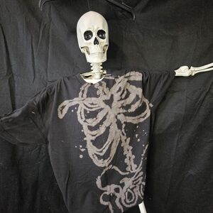 Black Skeleton Graphic Tee